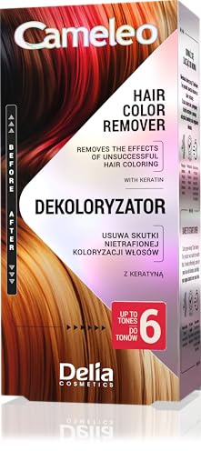 Cameleo – Rimuovi Colore per Capelli – Corregge i Risultati di Colore Indesiderati – Schiarisce fino a 6 Toni – Salvezza dopo una Tinta Sbagliata – Formula Nutriente con Cheratina – 200 g