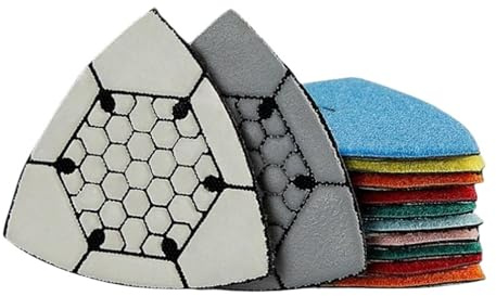 Compatible con 7 almohadillas de pulido en seco diamante triangulares 90 mm, papel lija multiherramienta(200)