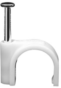 Fermacavi, Clip for filo for chiodi quadrati in acciaio 4-16 mm 100 pezzi bianchi(Square 6mm 100PCS)