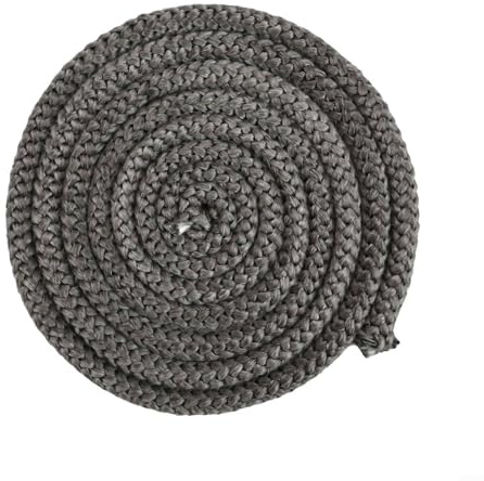 Junta de puerta de estufa de fibra de vidrio, cordón de sellado redondo para chimenea de pellets de madera, chimenea, caldera, horno, cuerda de sellado negro de alta temperatura, 8 mm de diámetro, 2,5