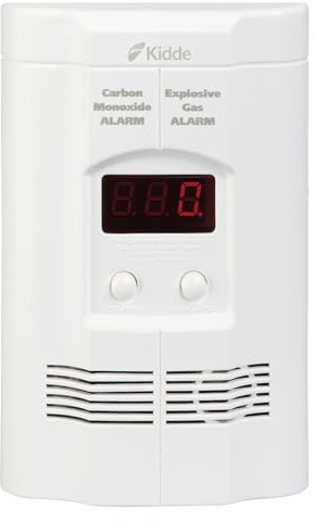 Kidde Carbon Monoxide Detector, Propane, Natural, Methane, & Explosive Gas Alarm, Plug-In Wall with 9-Volt Battery Backup, Digital LED Display