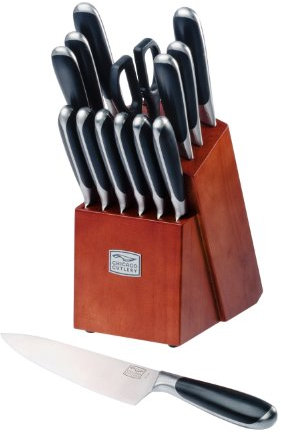 Chicago - Set di coltelli Belden in acciaio inox ad alto tenore di carbonio, 15 pezzi