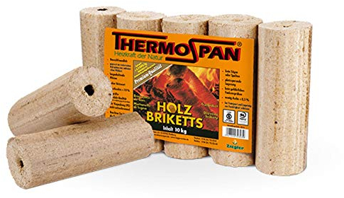 ThermoSpan Tronchetti di Segatura di Prima Qualità Compressa per Stufe e Caminetti 10 kg