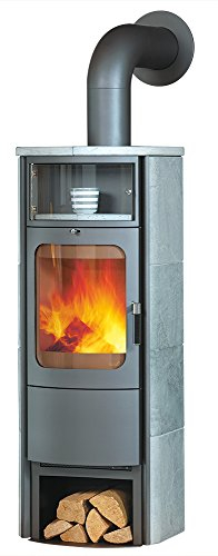 HARK Kaminofen/Dauerbrandofen, Opera-B Grande, 7 KW, Titan/Naturstein