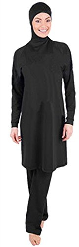 Muslimischen Damen Badeanzug Muslim Islamischen Full Cover Bescheidene Badebekleidung Modest Muslim Swimwear Beachwear Burkini（Hijab Connected-2，XXL）