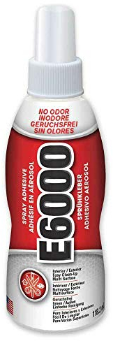 E6000 Glue Spray - Strong for Paper and Fabric, Waterproof Fabric Spray Adhesive for Crafting, Mounting, Framing and Scrapbooking Photo Safe 118ml Pump Action Bottle