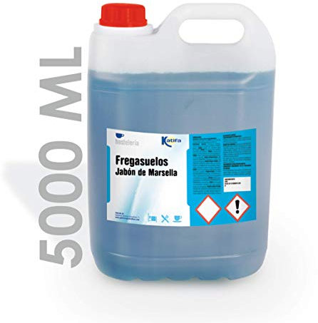 IQG Fregasuelos 5L. Limpiador de suelos perfumado y concentrado Gracias a su pH neutro es ideal para la limpieza de todo tipo de suelos como mármol, terrazo, cerámico, parket, etc. JABON DE MARSELLA