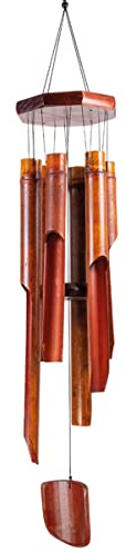 CIM Klangspiel - Bambus XL - Windspiel Gesamtlänge: 103cm - Gesamtdurchmesser: 15cm - inkl. S-Haken Aufhängung - wetterfest