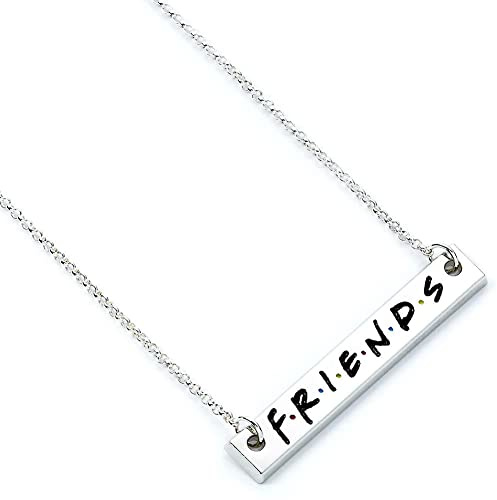 CARAT OFFICIAL Unisex – Erwachsene Friends Halskette mit Anhänger, Silber, 0