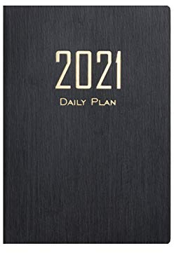 Kalender 2021 A5, Terminplaner Ringbuch, Terminkalender, 365 gute Tage - Wochenplaner, Tagesplaner und Notizbuch für mehr Achtsamkeit (Schwarz)