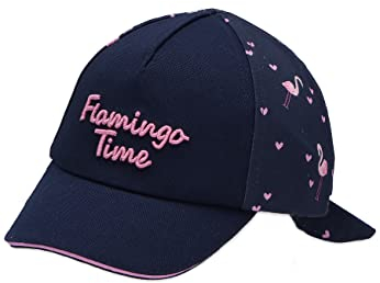 Sterntaler Baby Mädchen Baby Cap Baseball-Cap Flamingo Baseballkappe - Baseballkappe, Baseballmütze, Baseball-Cap mit Gummi - waschbar - Marine, 45