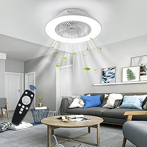 UISEBRT Ventilateur de plafond avec Lumières et Télécommande, ventilateurs de plafond 36W LED moderne, Dimmable Lampe de plafond Ventilateur, pour salon chambre coucher salle manger