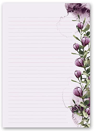 50 Blatt Briefpapier Frühling KROKUSSE - DIN A4 Format