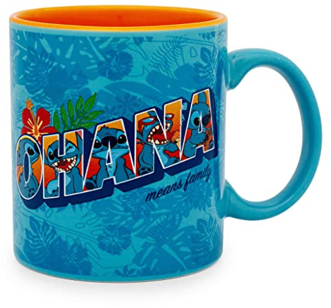 Disney Lilo & Stitch Ohana Means Family Ceramic Mug | Holds 20 Ounces