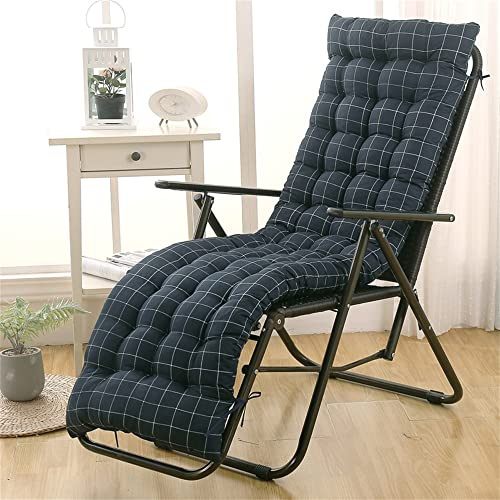 Morbuy Cojín para Tumbona de Jardín, Suave y Cómodo Cojín Reclinable Colchoneta Tumbona Exterior Ideal para Tumbonas, Sillas y Hamacas (55x153x8cm,Cuadrado Azul)