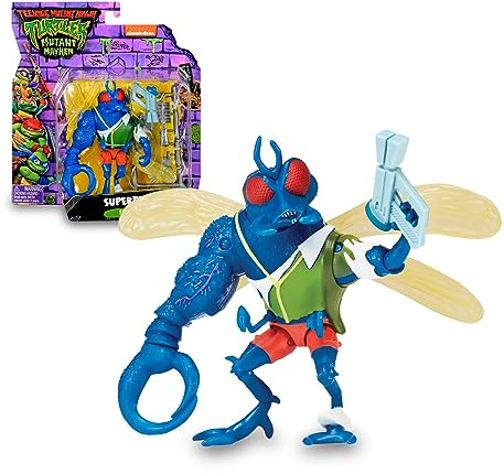 TORTUGAS NINJA Baxter Fly Figura de Acción Básica Articulada, 12 cm, Personaje Película Caos Mutante detallado y con Accesorio, para niños y niñas Desde 4 Años, Famosa (TU805700)
