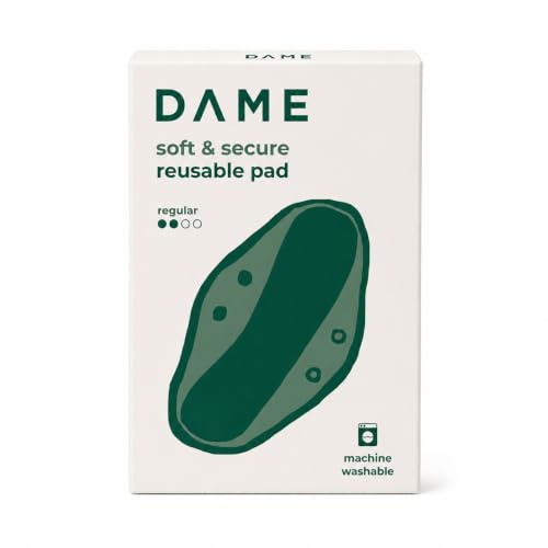 DAME Reusable Period Pad | Regular | Organic Cotton Pads with Wings for Regular Flow | Everyday Comfort & Confidence | Reliable Absorbency, Odour Control, Leak-Proof | Durable, Washable Sanitary Pads
