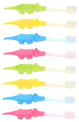 Kinderzahnbürste 8 Stück-pack mit Cartoon Motiven, Pp Pbt | Ergonomisch und Tragbar, Niedliches Design in Schönen Farben, für Kinder und Kids Zufällige Farbe