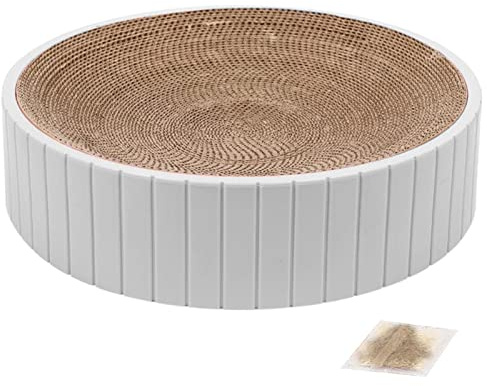Lnhgh Katzen Kratzbrett Runde, Wendbares Rundes Katzenkratzer,Corrugated Lounge Kratzpappe Für Katzen Bett, Katzen Kratzmöbel Für Couch&Teppiche&Sofas, Verhindert Möbelschäden
