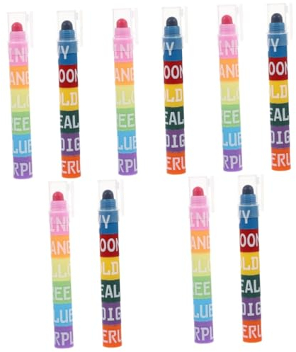 TEHAUX 10 Sätze Textmarker zum Nähen Textmarker in verschiedenen Farben für Studenten Stifte malen Zeichenstifte farbiger Highlighter Textmarker für Scrapbooking fest Buntstifte Plastik