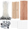 Kerzendocht Holzdochte für Kerzen, 100 Kerzendochte für Kerzen 20cm, mit 20 Kerzendocht Halter Kerzensand mit Docht, Holz Kerzen Dochte für Kerzenherstellung DIY Handwerk Kerzen Machen Holzdocht