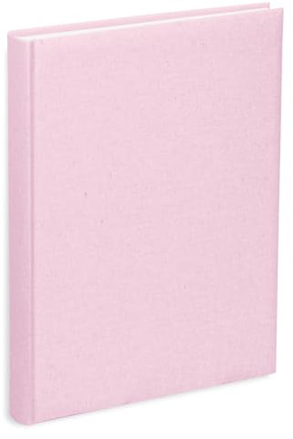 Album Fotografico con taschette cm 21x28 contiene 200 foto cm 13x18, copertina in tessuto cotone rosa