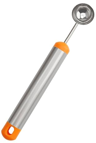 Professional Melon Baller Scoop, Stainless Steel and Fruit Scoop erfect for Creating canapes, garnishing Desserts or Salads, Dishwasher Safe Melon Baller (Green)
