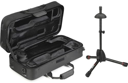 GearNuts Protec MX301 MAX Trumpet Case with Mute Storage and Tripod Stand - Black