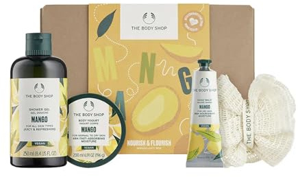 THE BODY SHOP Mango Hautpflege-Set – Veganes Geschenkset mit Sheabutter, Aloe Vera und Mangosamenöl, Community Fair Trade für weiche und seidige Haut