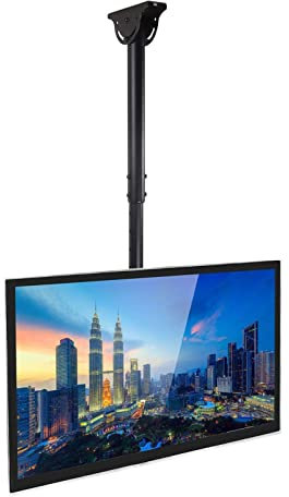 DRFGNF Soporte de Pantalla Soporte de Montaje en Techo para TV - Soporte de Montaje en Pared para TV Ajustable para televisores 4K de 32 a 65 Pulgadas, Soporte de Pared para TV, Altura Ajustable, i