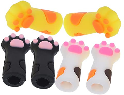 LOLIPPYY Nagelhautscheren Schutzkappen 6 Stück Aus Langlebigem Silikon Katzenpfoten Design Universell Für Pediküre Werkzeuge Rutschfest Und Schützend