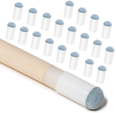 COYUN 20 Stück Billard Queue Spitzen 13 mm Billardqueues Spitze Billard Ersatzspitzen Pool Queue Spitzen Weiß Stick Billardkappen Billard Zubehör Billiard Cue Spitze
