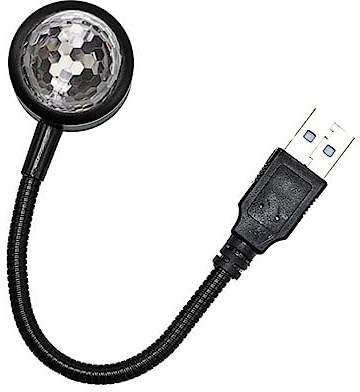 Ipetboom Usb Sound Activated Night Light Star Projector for Car Roof, Rgb Color Changing Led Rhythm Lamp with Usb Power, Ambient Lighting for Vehicle Interior Decoration