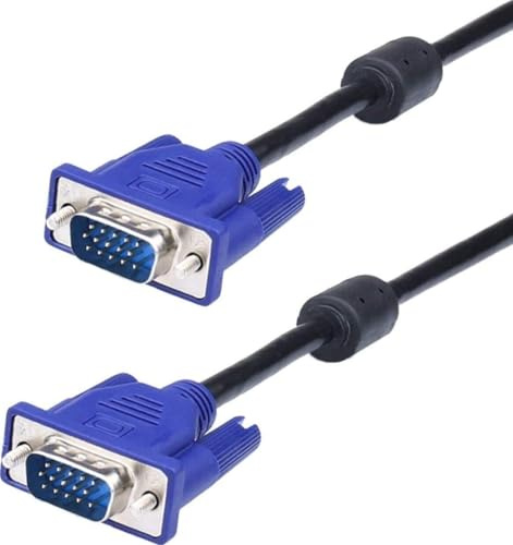 Western Gadget® 15 Pin Male to Male VGA Cable SVGA Monitor Extension Cord Full HD 1080P Shielded D-Sub High Resolution for PC Laptop Projector TV Display, Video Cable for Computer (180, Centimeters)