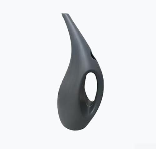 Yhenlovtt Arrosoir à long bec, plastique de 1,5 l ou 2,5 L, résistant à la rouille et léger pour plantes d'intérieur et de jardin (gris foncé)