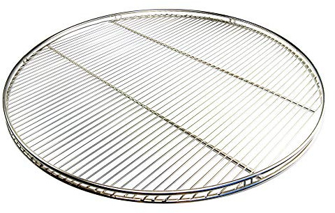 70 cm Edelstahl Grillrost mit Reling Schwenkgrill mit 3 Aufhängeösen Grill | nur 10 mm lichter Stababstand / Grillclub / deutscher Fachhändler