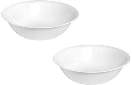 Corelle Livingware 2 qt. White Glass Winter Frost Serving Bowl 2 pk