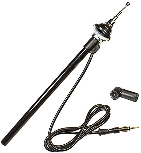 tomzz Audio 1000-040 Teleskopantenne Universal für Kotflügemontagel großer Kopf DIN + ISO-Stecker Edelstahl-Optik