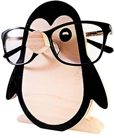 EUBEISAQI Tier Brillenhalter Brillen Brillengestell Tierskulptur Brillenhalter Pinguin Hundeform Kreative Brillenständer