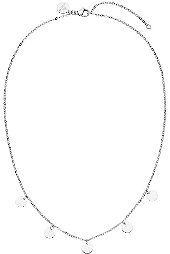 Purelei® Kalea Kette Damen (Silber) – Halskette Damen aus langlebigem Edelstahl – Wasserfeste Kette mit Anhänger – 40-45 cm Länge verstellbar – Halskette für deinen individuellen Look