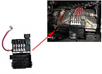 KUKA EOOD Sicherungskasten Batterieklemme für Skoda Octavia 1 DDD, 70AH, OEM, Kupfer, Keramik, Durchgangslochmontage, Sicherung