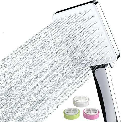 Shower Head [TESTSIEGER], Newentor High Pressure Shower Heads with 6 Sprays, Power Shower Head Only, Universal Water Saving Large Showerhead with Flow Restrcitors