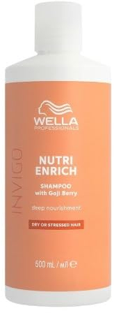Wella Professionals INVIGO NUTRI ENRICH Shampoing Nourrissant et Hydratant pour Cheveux Secs et Abîmés - Avec Acide Oléique et Baies de Goji, 500ml