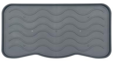 e-floor Schuhabtropfschale | 38cm x 75cm | XXL Grau | Schuhmatte | Schuhablage | Schuhunterlage | Abtropfschale für Schuhe Regen Herbst Winter | Anti-Rutsch | große Schuhunterlage | Napfunterlage