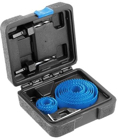 Högert Technik - Set di seghe a tazza in acciaio al carbonio, 14 pezzi.