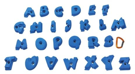 Entre Prises Klettergriffe Set Alphabet, Farbe:Wunschfarbe (Anfertigung)