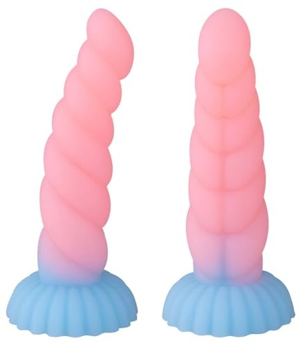 Aiteai Realistischer Dildo Tier Alien Dildo Buttplug Alien Penis Gewinde Dildos Analplug Analdildos Weich und flexibel Masturbator Penis Für Männer und Frauen Anal Sex spielzeug mit Saugnapf (S)