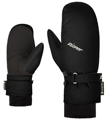 Ziener Damen KLAIRO Ski-Fäustling/Wintersport | Gore-Tex, sehr warm, Black, 7,5