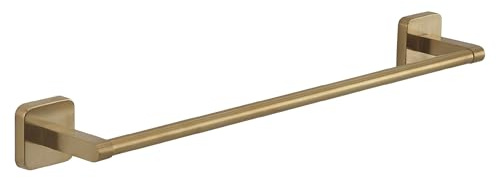 Gedy Tonga Handtuchhalter für Badezimmer, Wandhandtuchhalter, selbstklebend, Handtuchhalter ohne Bohren, 45 x 6,9 x 4,7 cm, Mattgold, Edelstahl