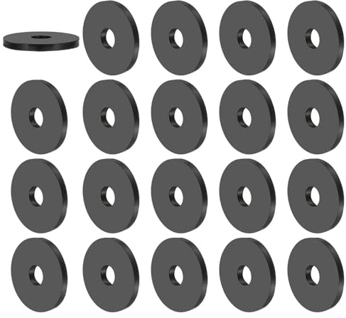 PATIKIL 20 Pièces Entretoise en Caoutchouc 8mm ID X 30 OD X 3mm T | Polyvalente, Rondelles D'Isolation Anti-Vibrations en Néoprène, pour Boulons Hvac Accessoires de Voiture